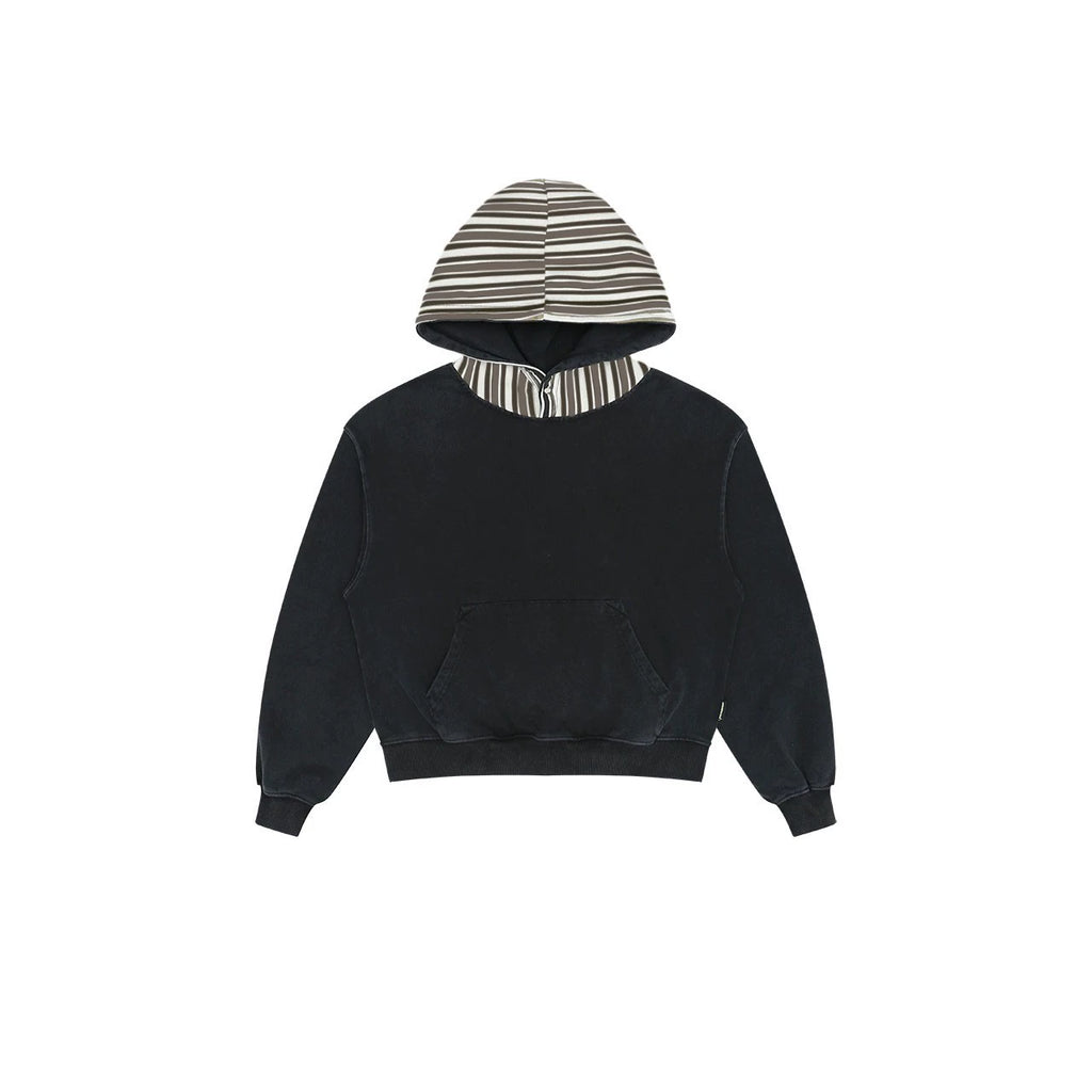 MMBBT Versatile Striped Pullover Hooded Sweater