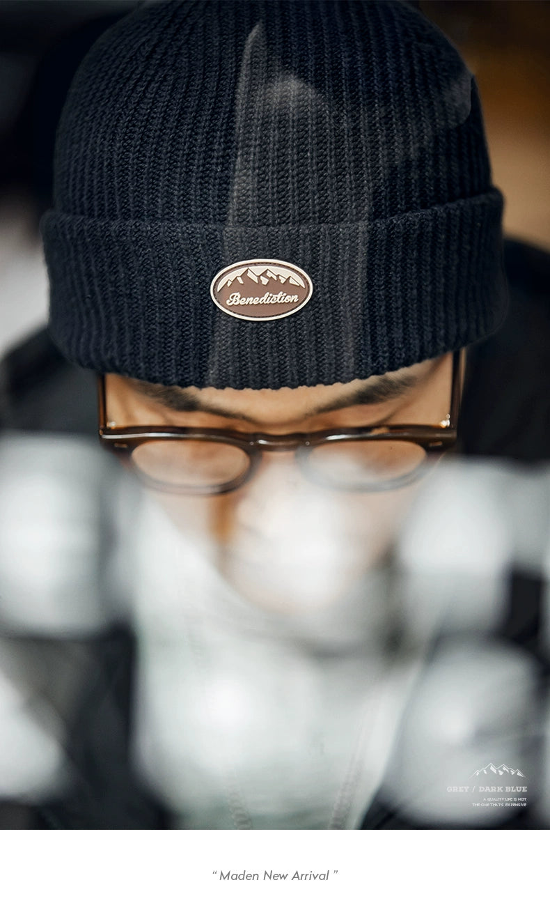 Maden Vintage Alphabet Knitted Wool Hat