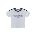 OWOX Slim and Skinny Striped Front Shoulder Short Tee