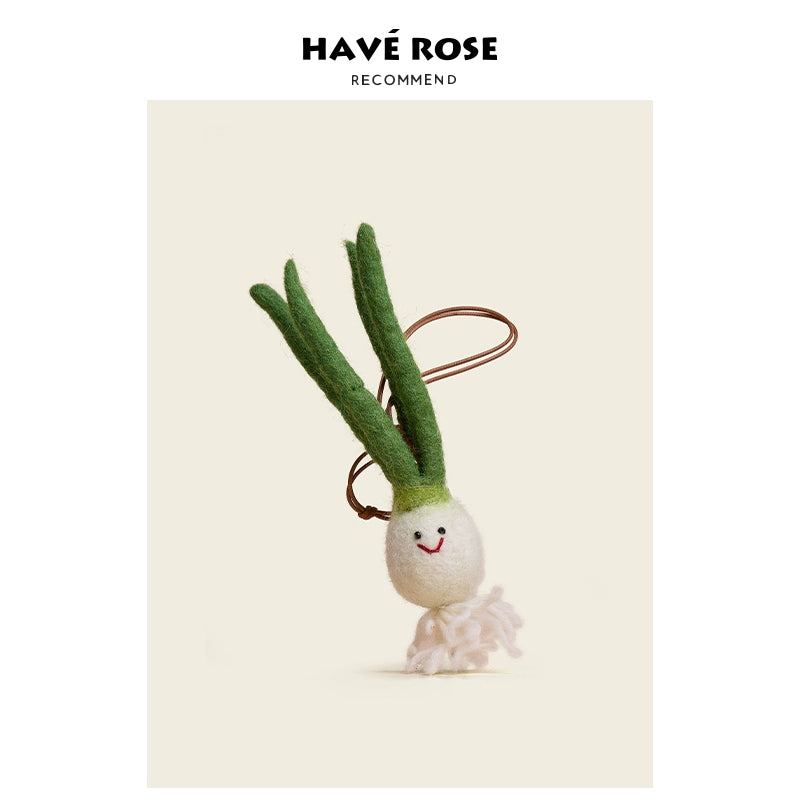 HAVEROSE Wool Felt Persimmon Ruyi Pendant