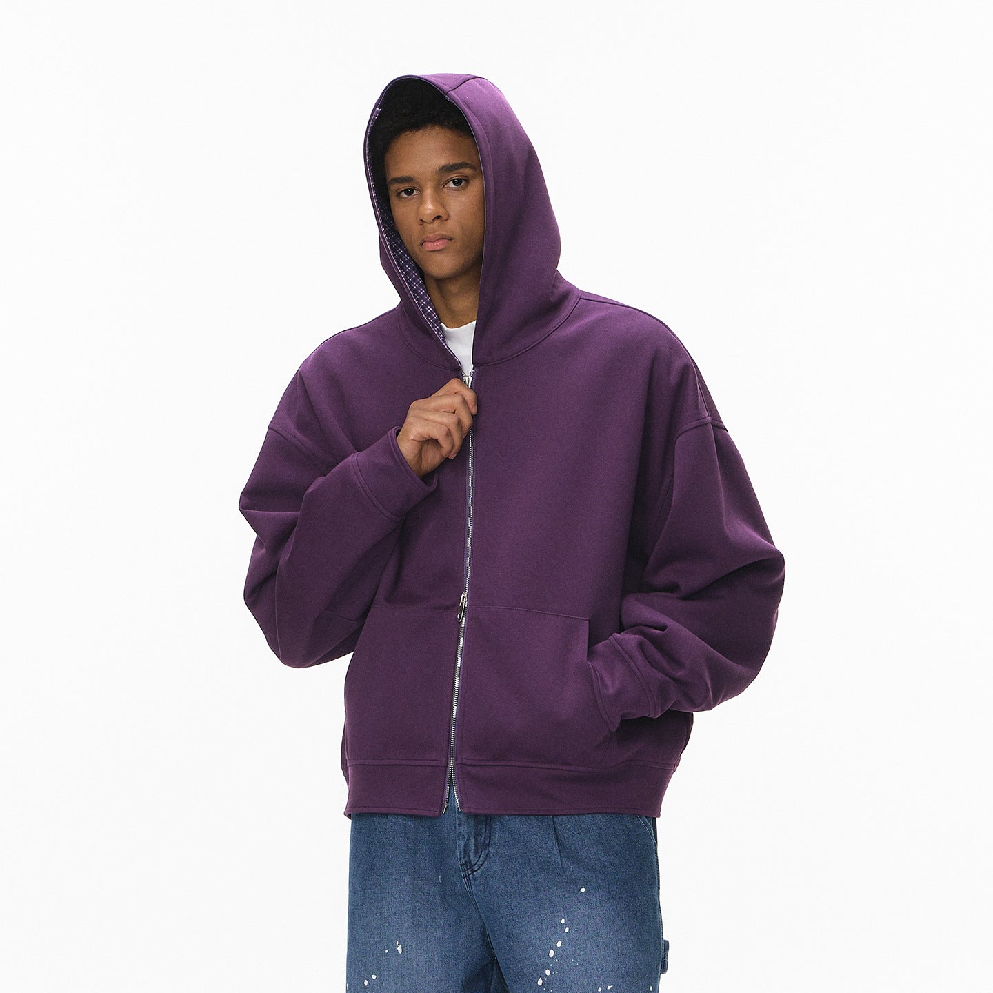 Inflation Checked Two-tone Casual Jacket