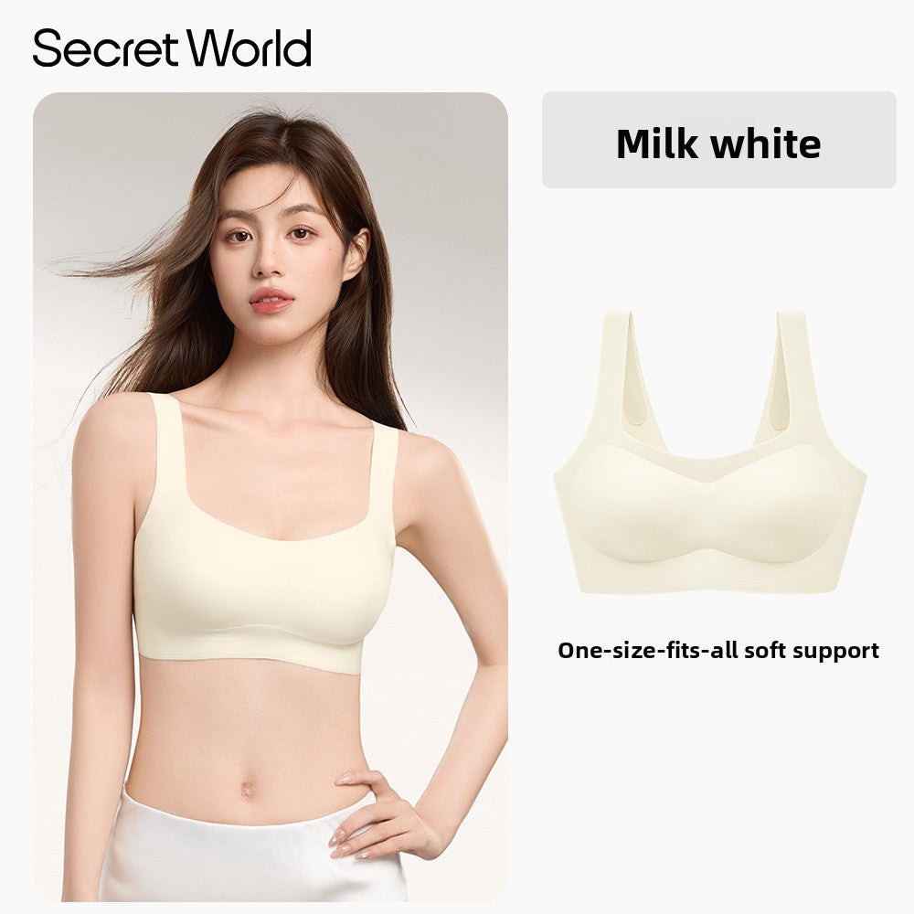 Secret World No Size Liquid Foundation Traceless Shoulder Strap Sports Bra