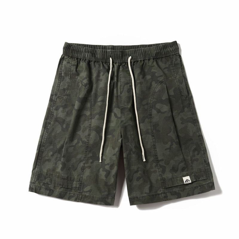Inflation Checked Camouflage Drawstring Shorts