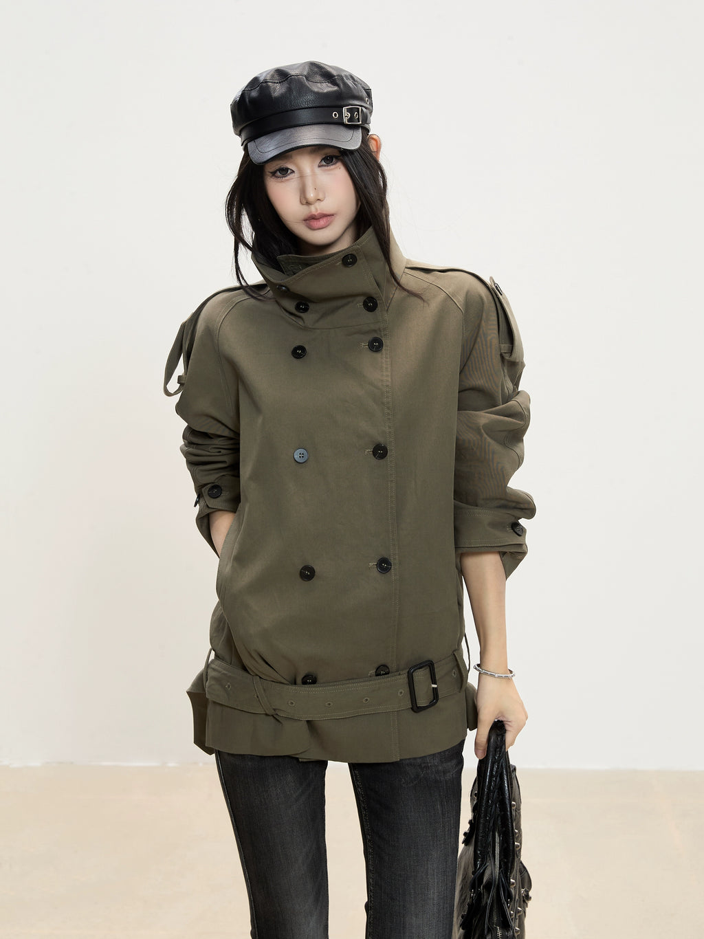 WITHMIN Loose and Thin Casual Versatile Trench Coat