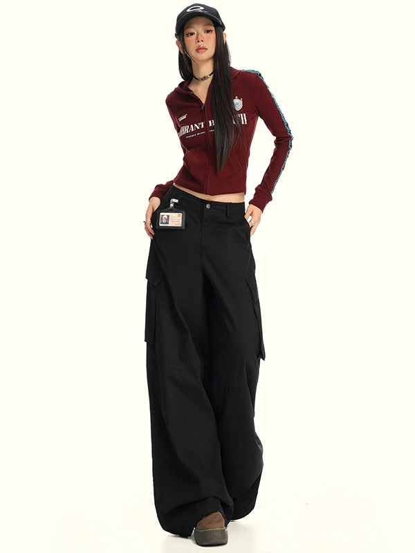 KPSR Lazy High Waist Loose Wide Leg Pants