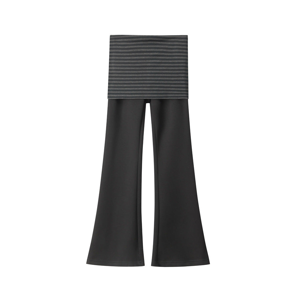 Nariele Waist Small Feet Micro-flared Slacks