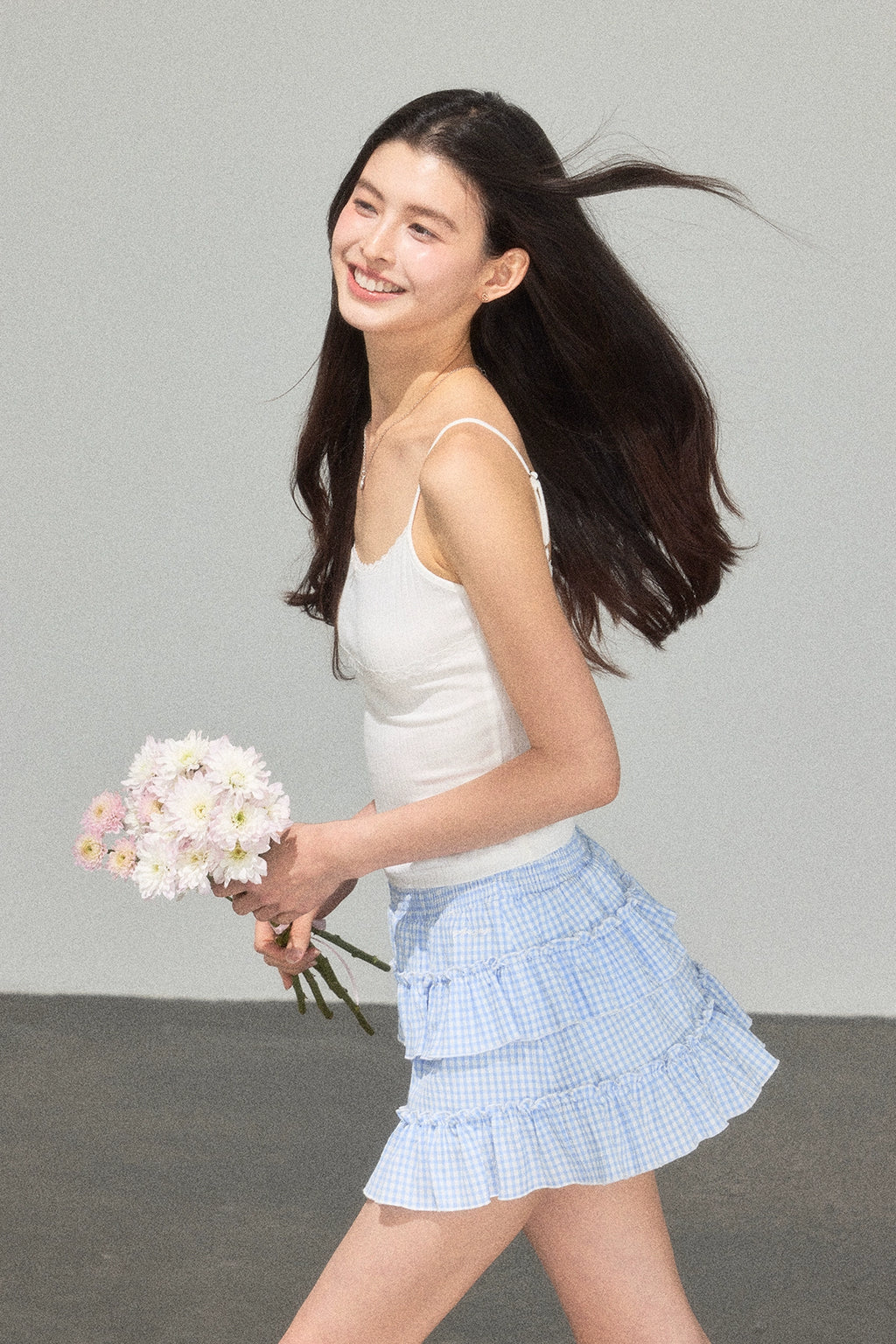 Ariseism Lace Stitching Elastic Waist Tutu Skirt