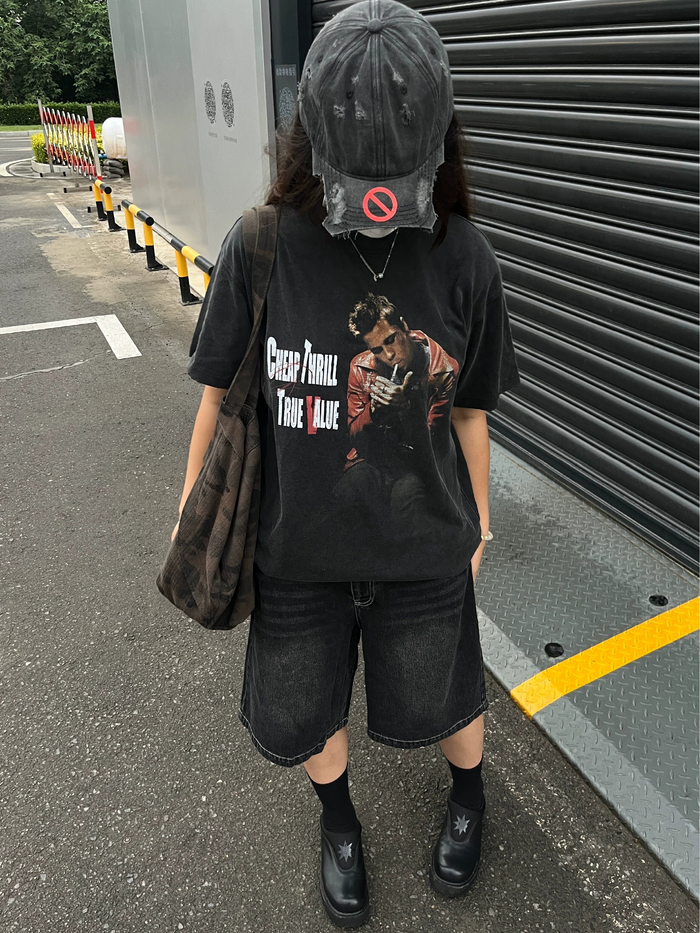 CSENMADE Fight Club Print Casual Tee