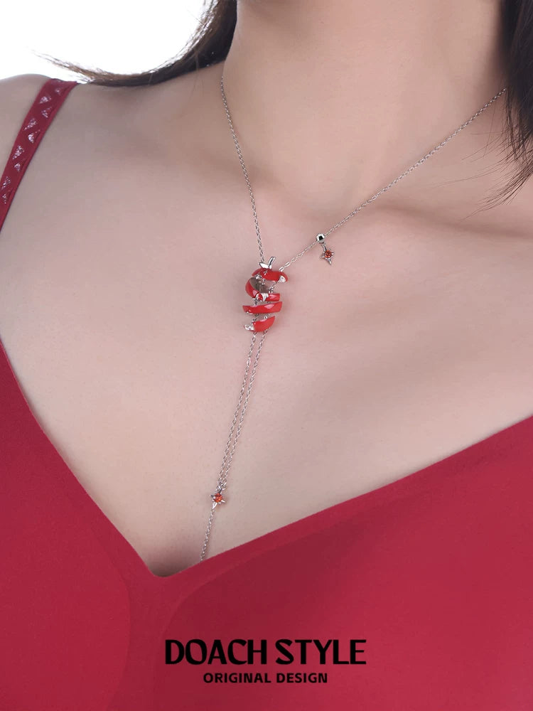 DOACH Apple Sliced Pendant Necklace