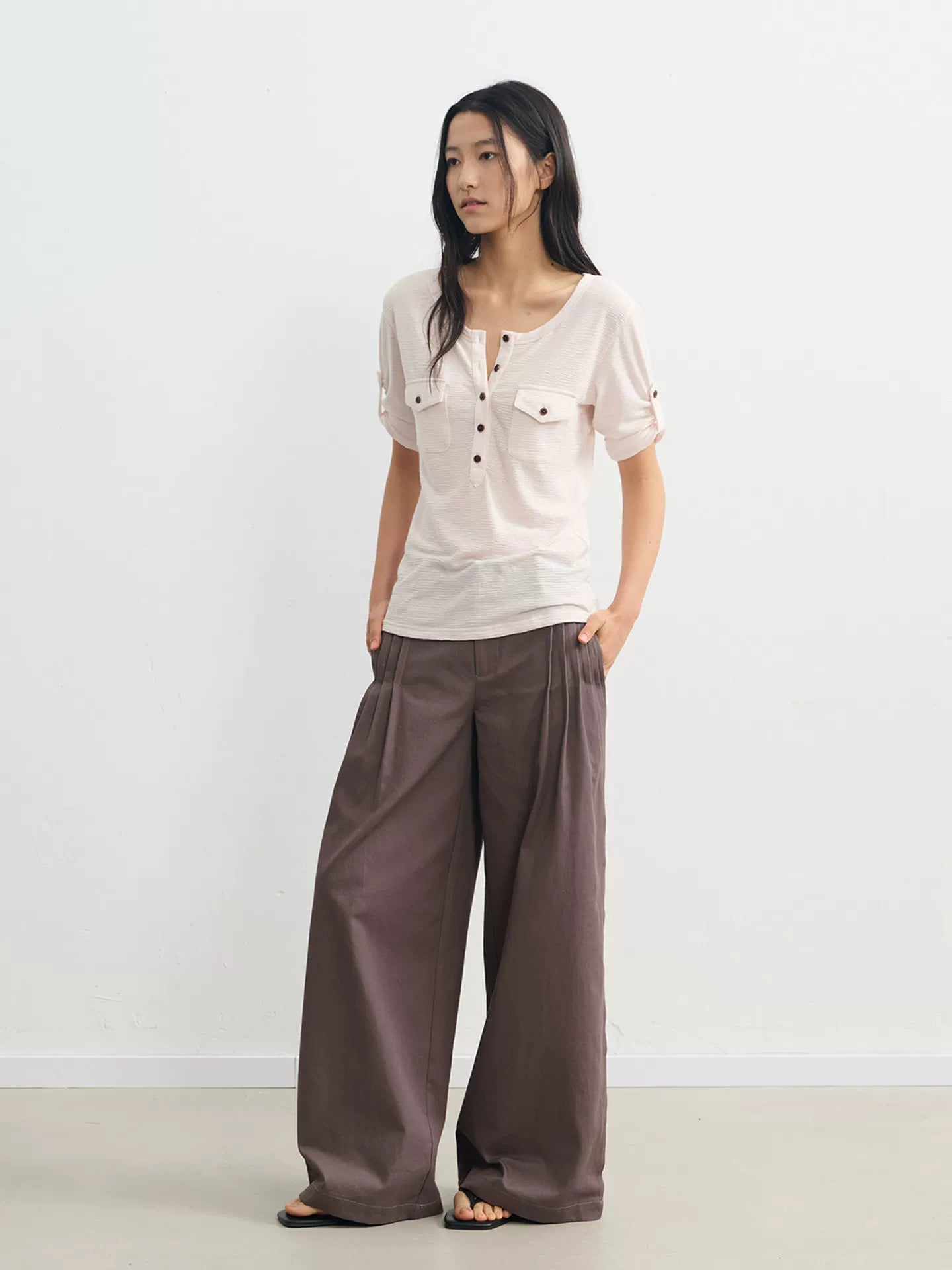 LINY LIBERTY Vintage Wide-leg Slacks