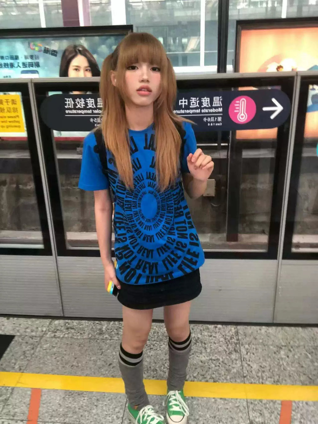 CHAI Casual Versatile American Slim Print Tee