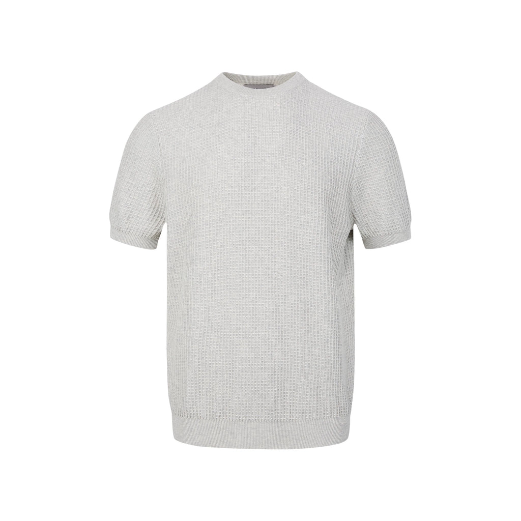MADWITCH Simple Texture Waffle Knitting Tee