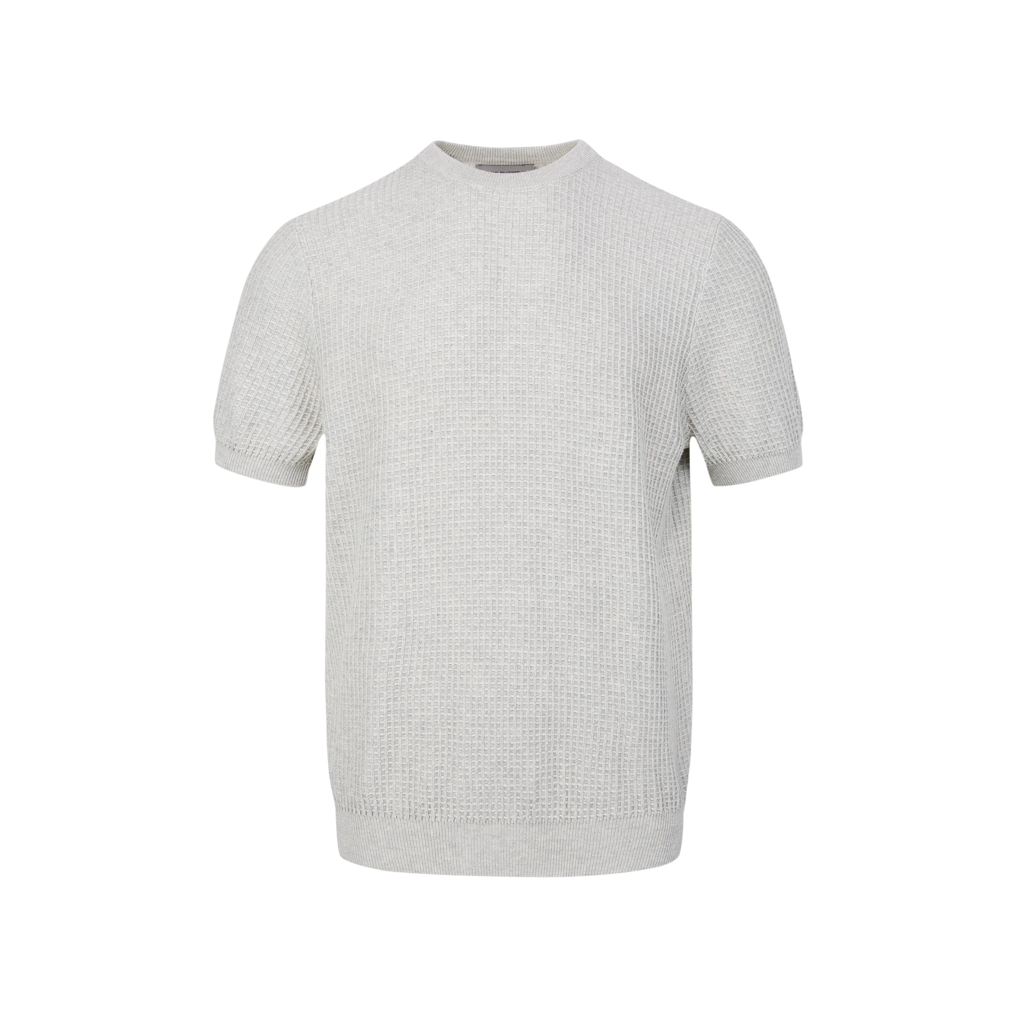 MADWITCH Simple Texture Waffle Knitting Tee
