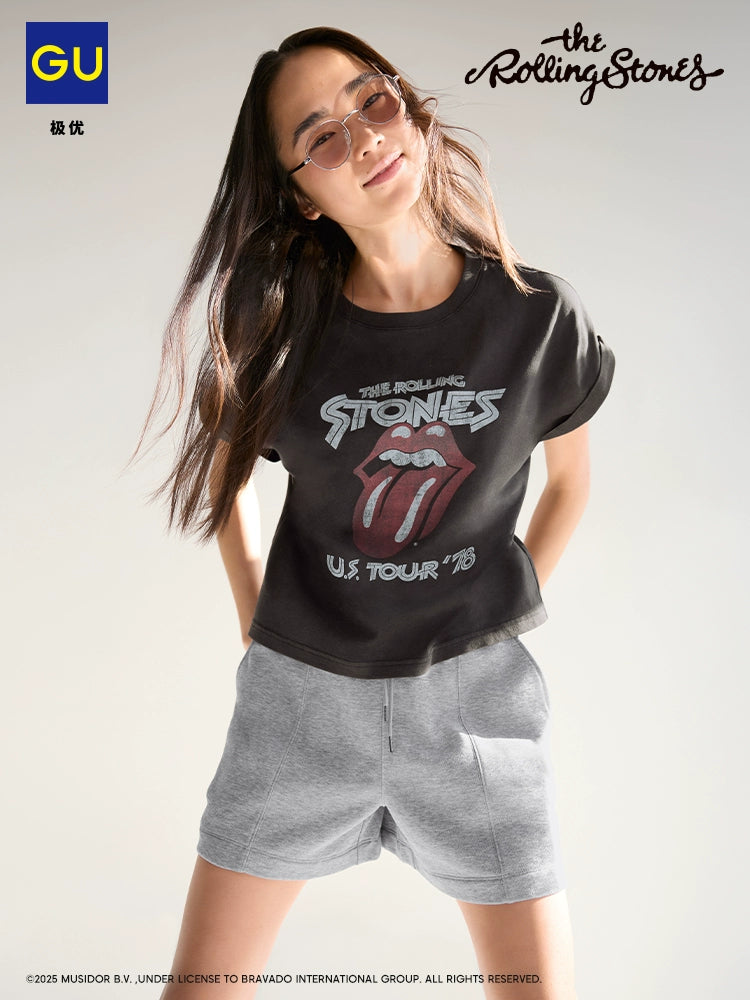 GU Washed Retro Printed Casual Tee