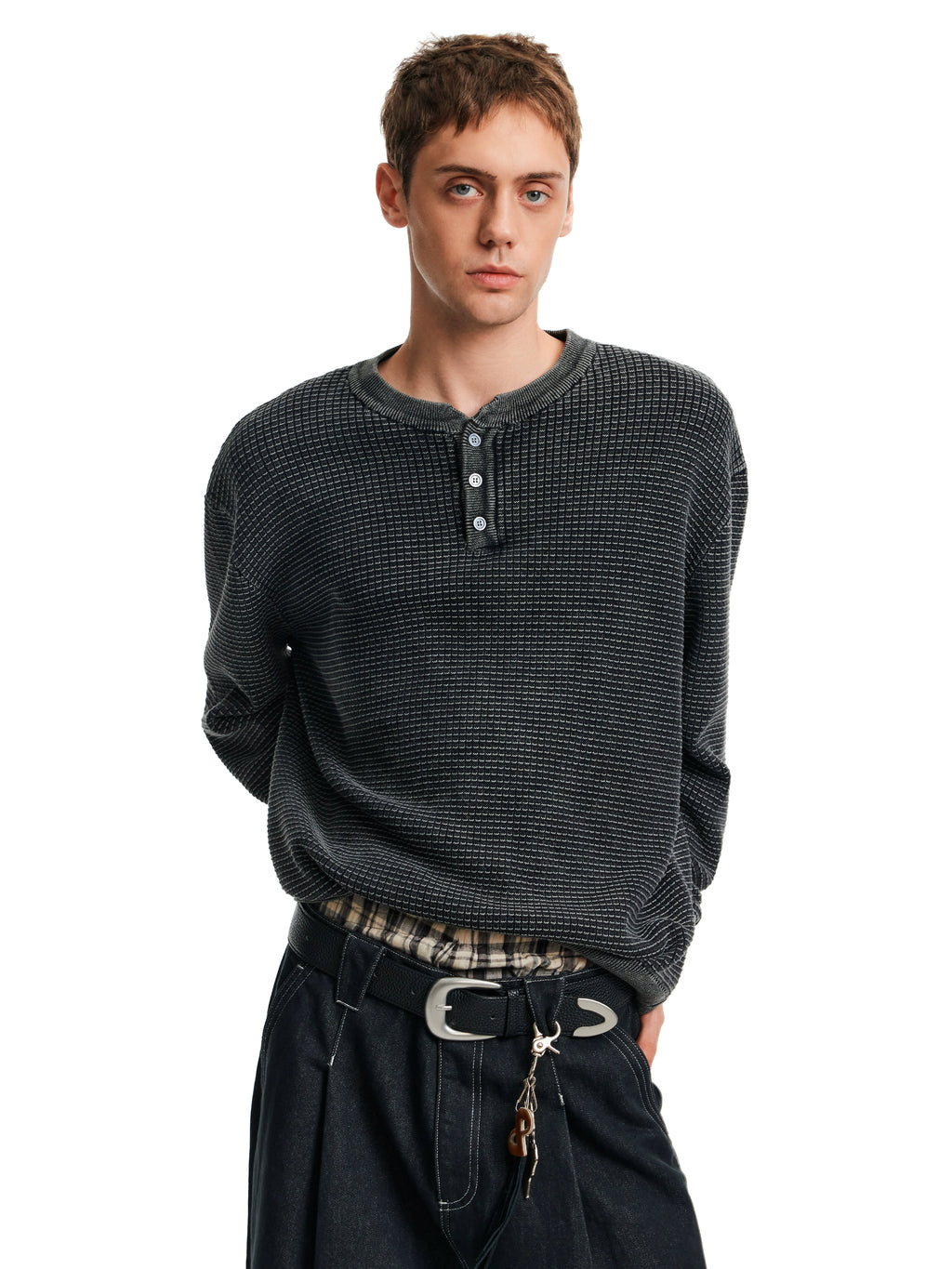 MADWITCH Vintage Waffle Knitted Sweater