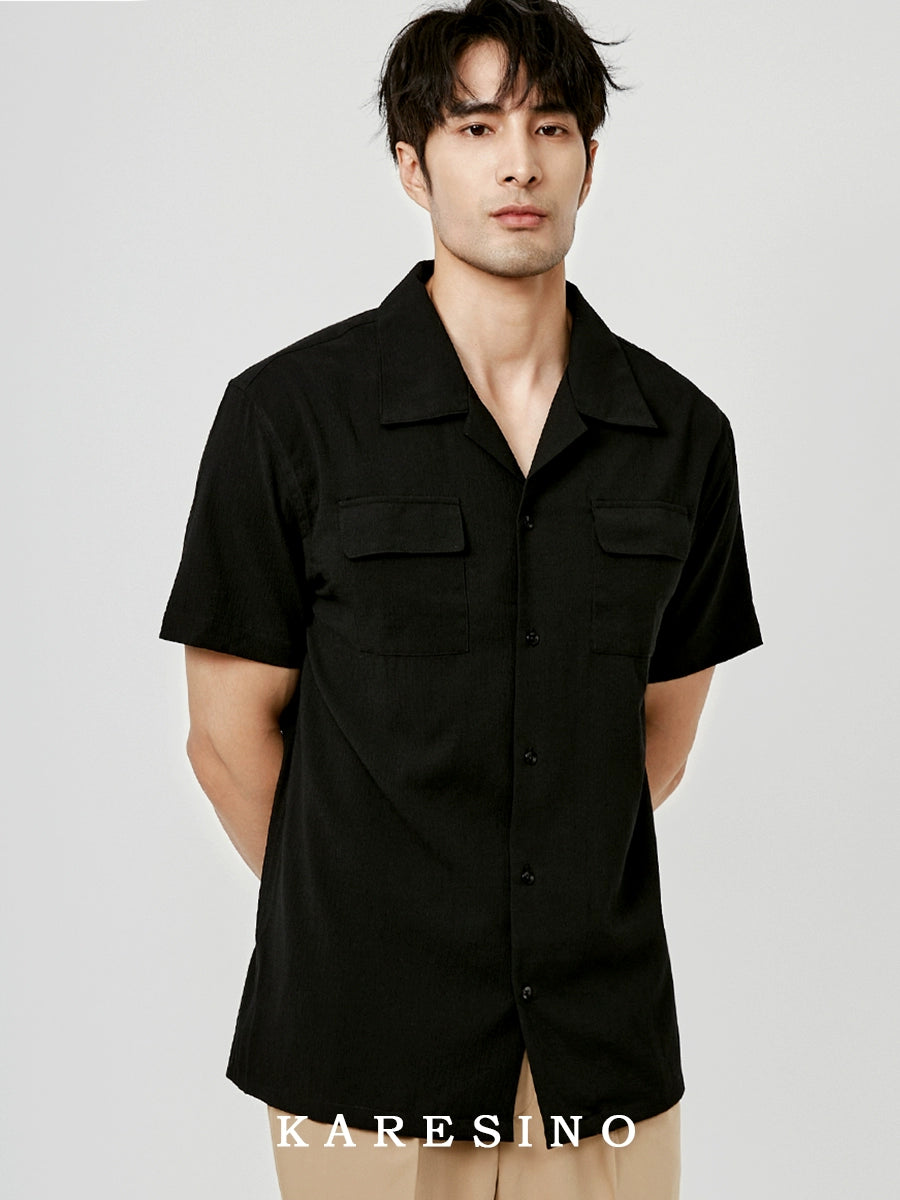 KARESINO Seersucker Breathable Casual Shirt