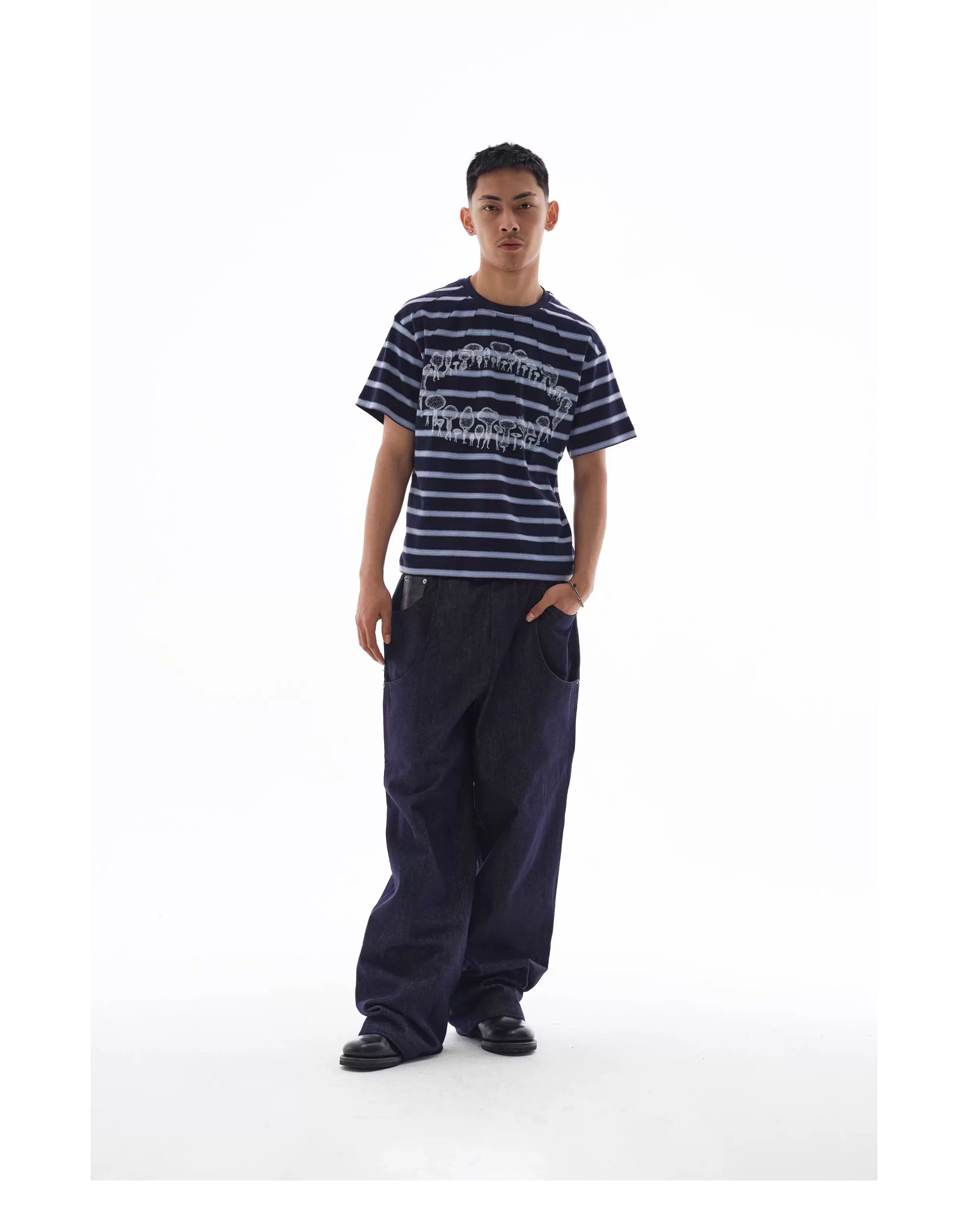 WebSurfGroup Striped Casual Loose Tee
