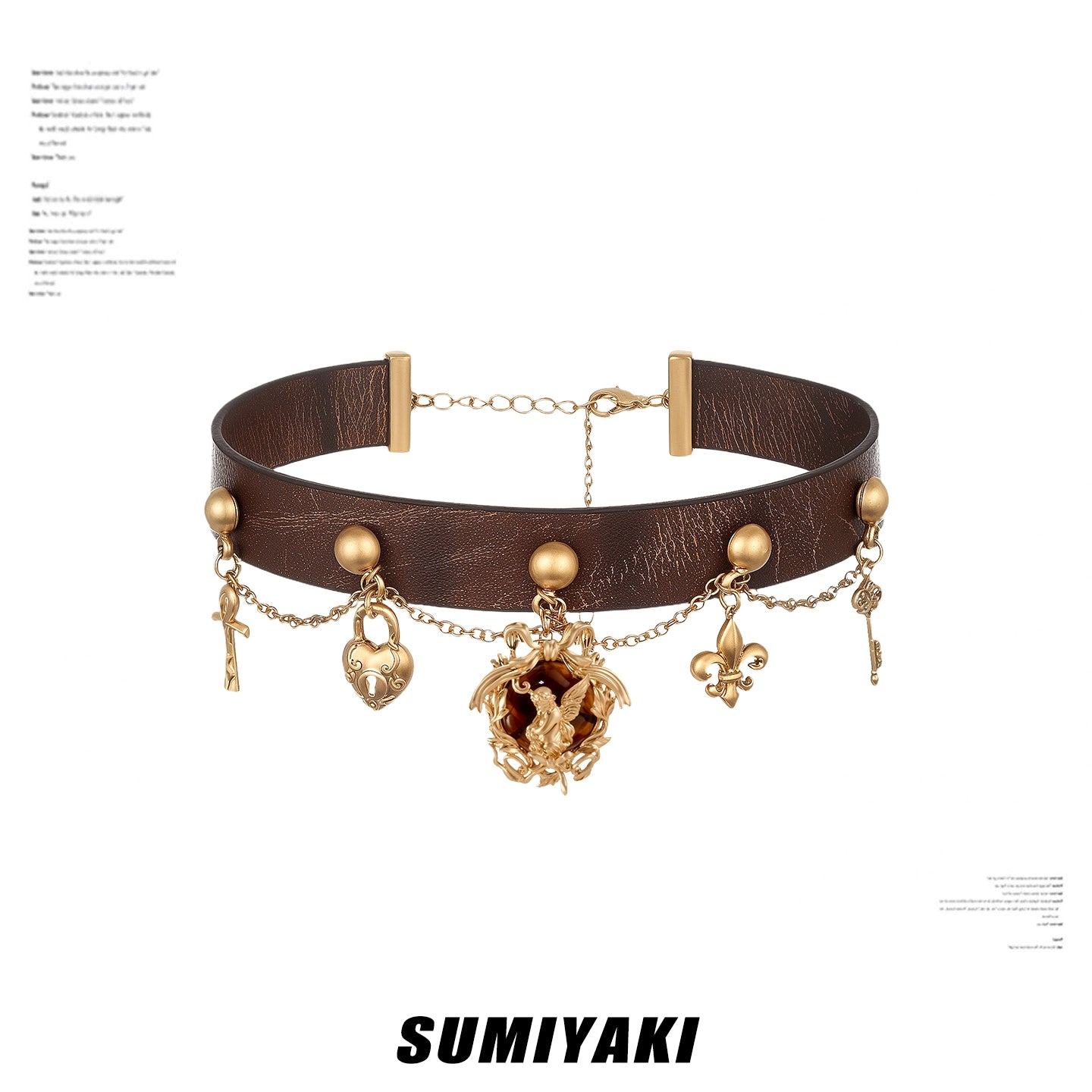 SUMIYAKI Leather Sweet Cool Necklace