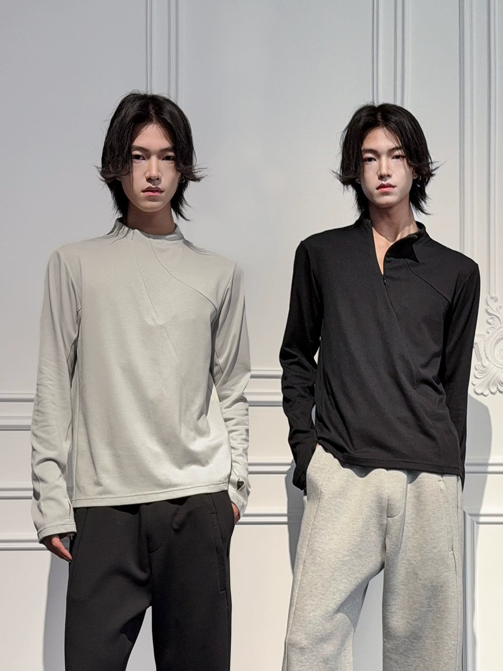 SOUTHFISH Semi-turtleneck Skin-friendly Soft Waxy Long Sleeves
