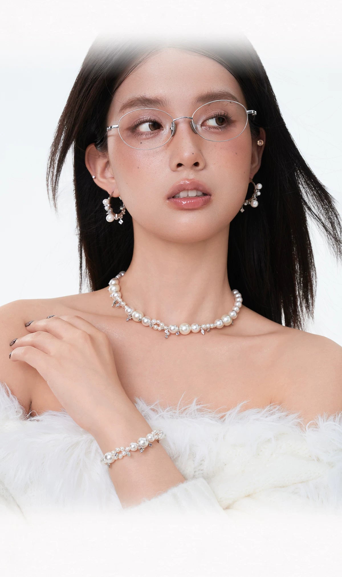 PP High-end Light Luxury Irregular Pearl Earrings