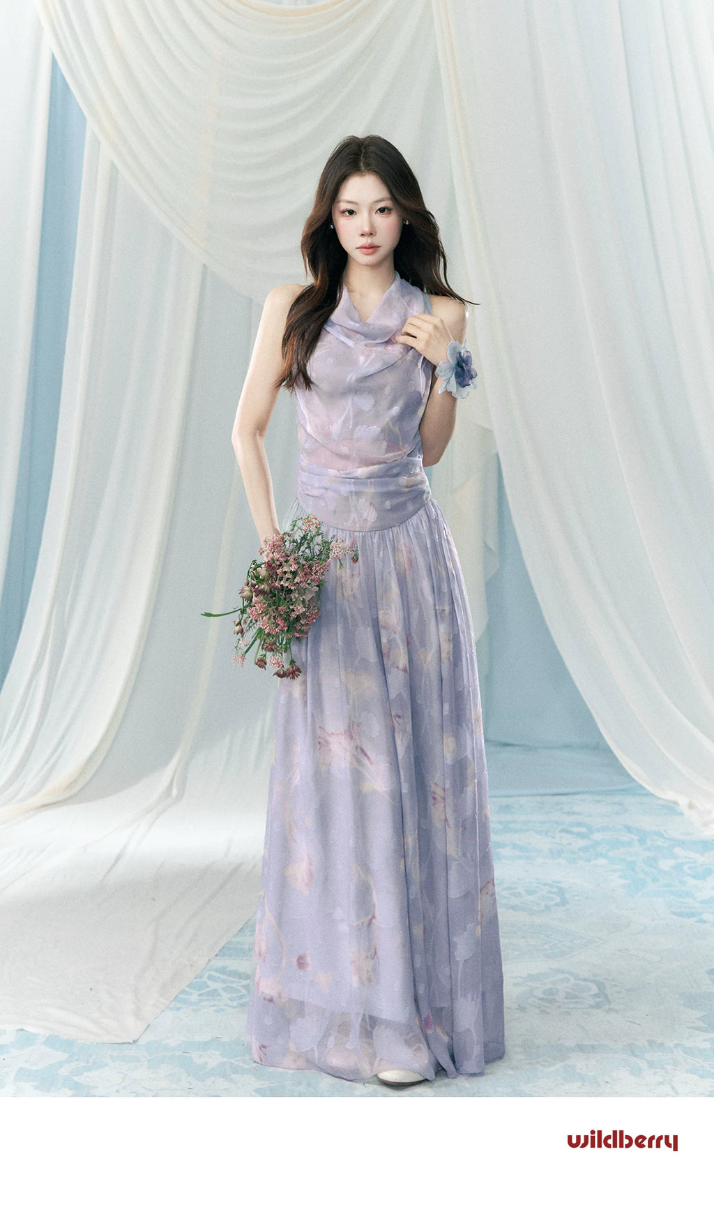 Wildberry Floral Waist Neck Dress
