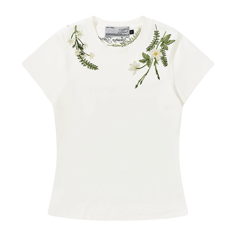 HACR Children's Fun Plant Flower Embroidery Tee