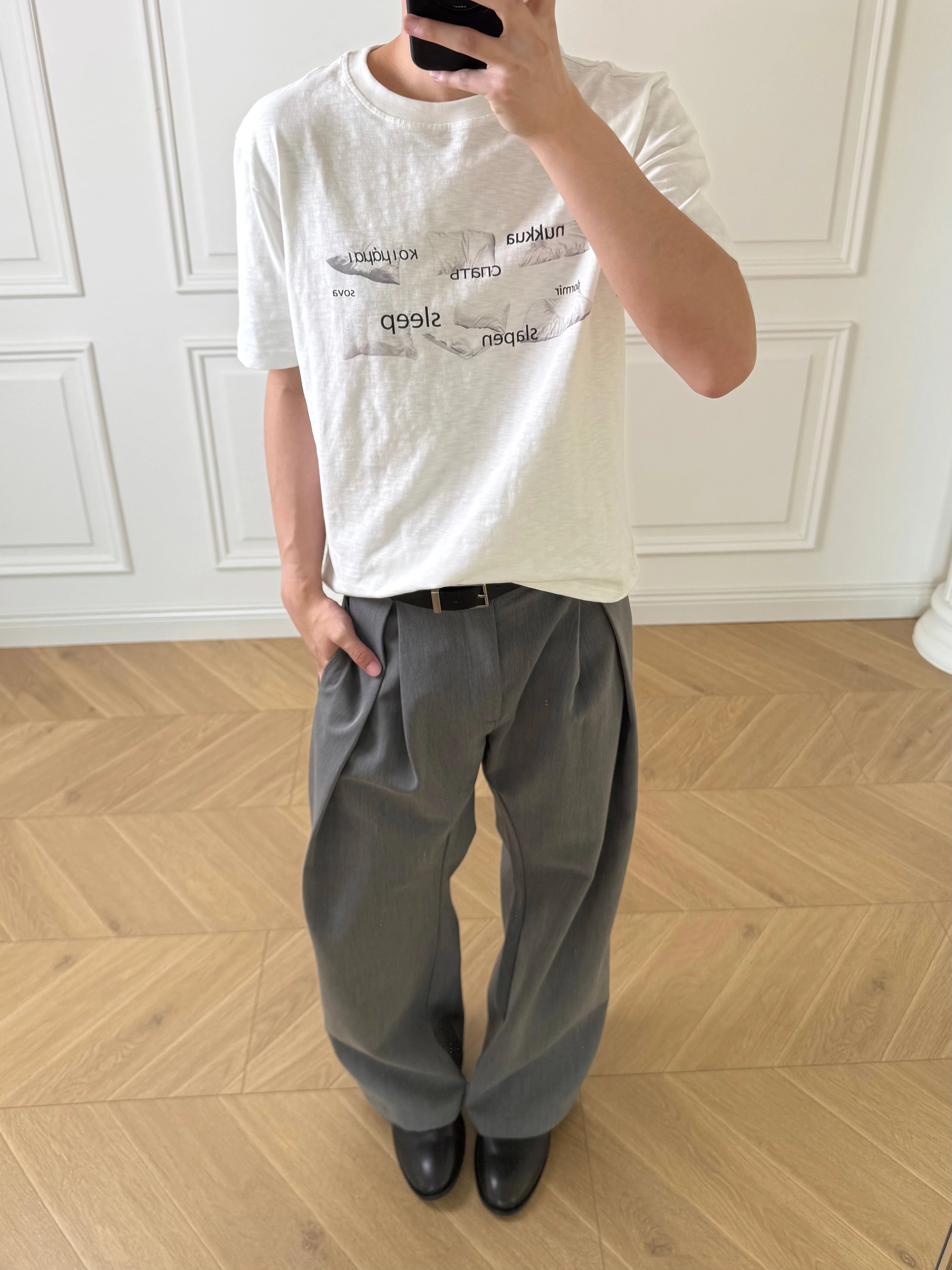 Stay The Night Fun Words Direct Injection Printing Casual Tee