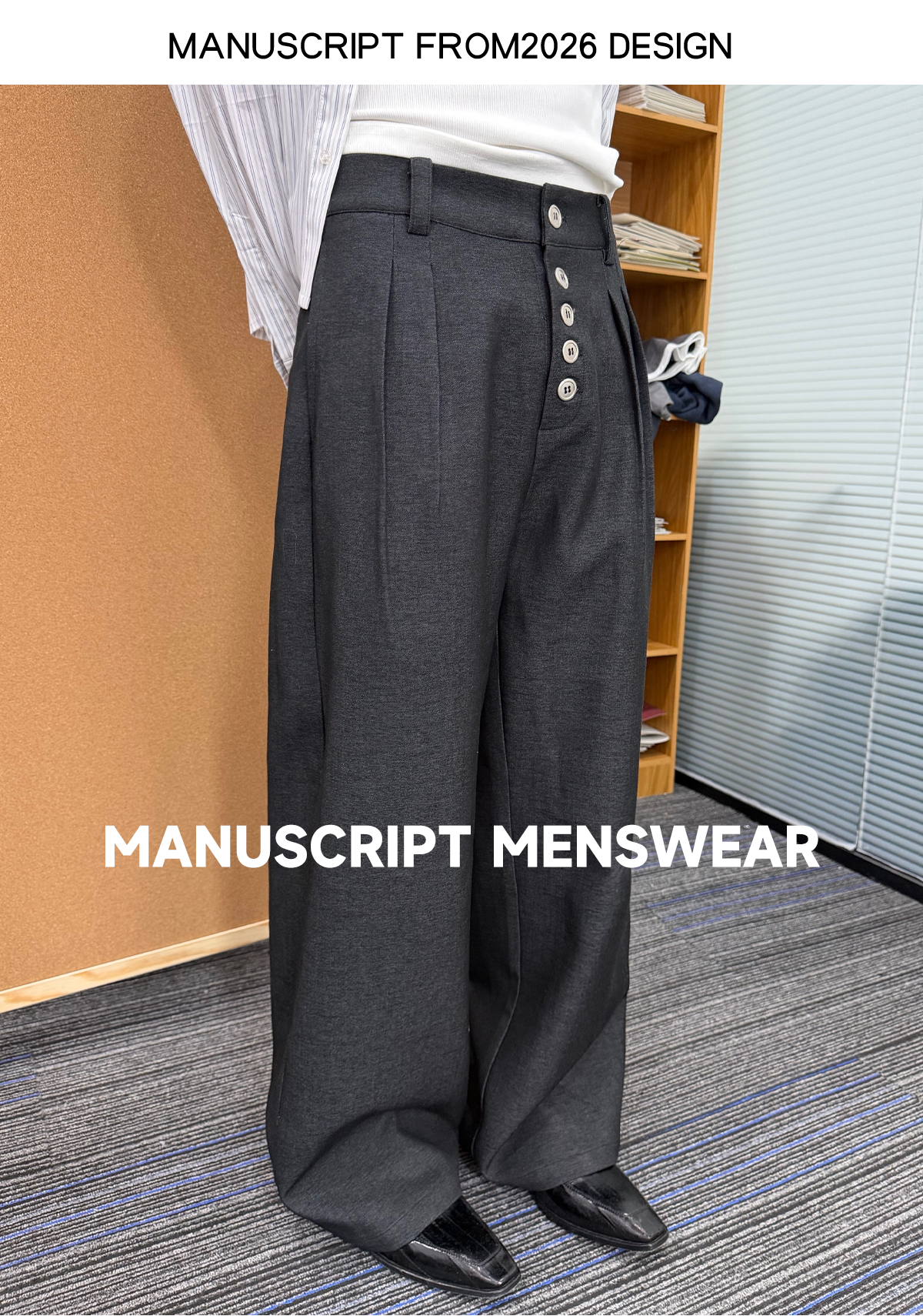 MANUSCRIPT Drape Cool Loose Trousers