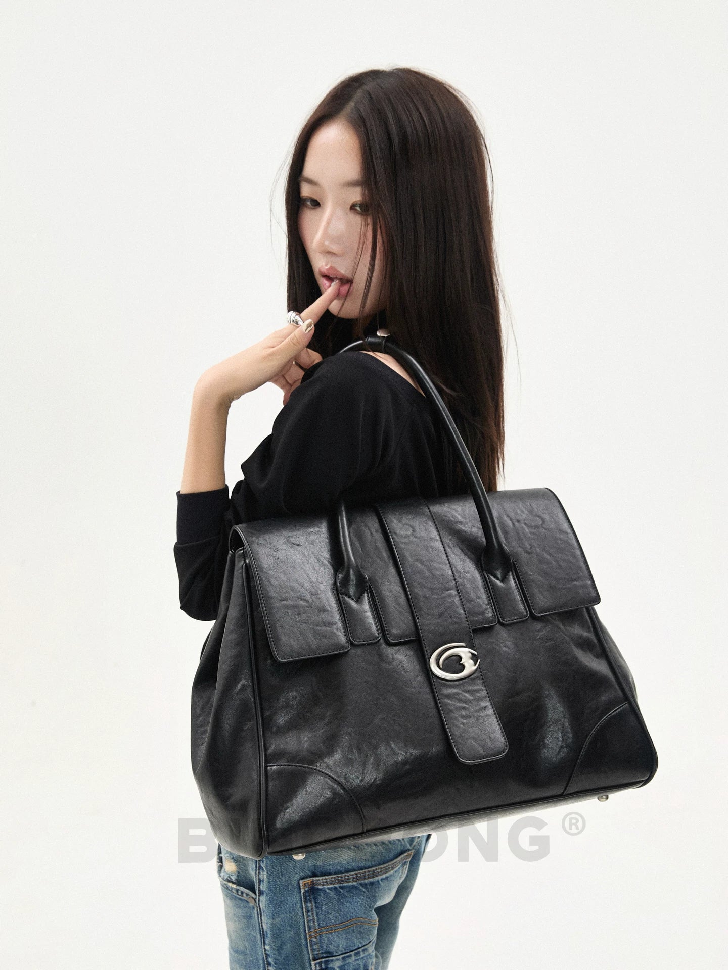 BINGBONG Large Capacity Temperament Portable Tote Bag