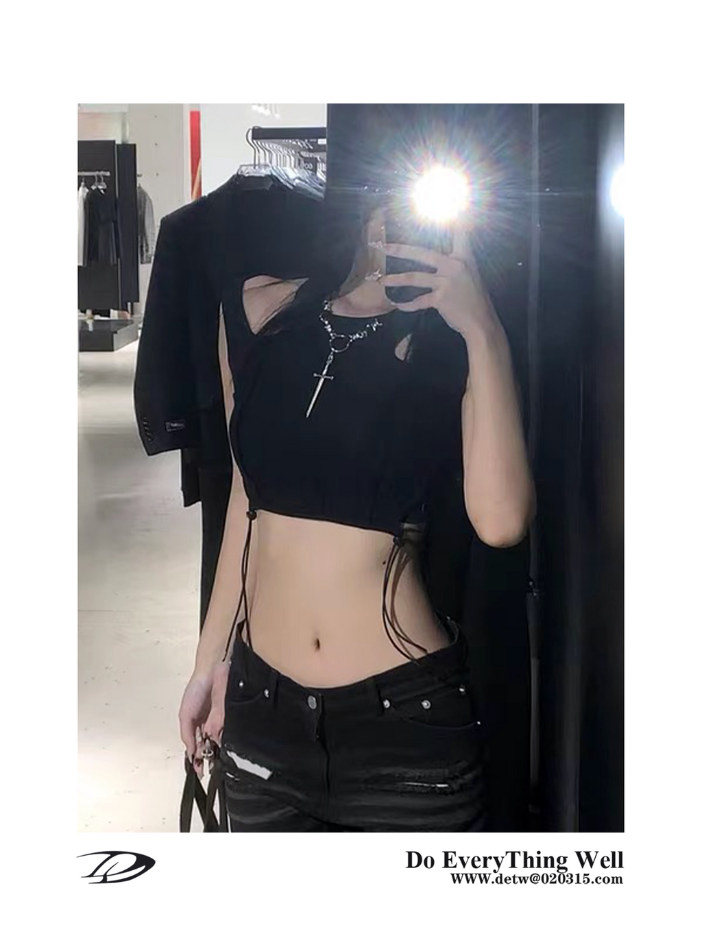 DETW 24SS Swordsman Series "Pure Handmade" Silver Cowhide Rope Niche Real Titanium Steel Necklace Pendant