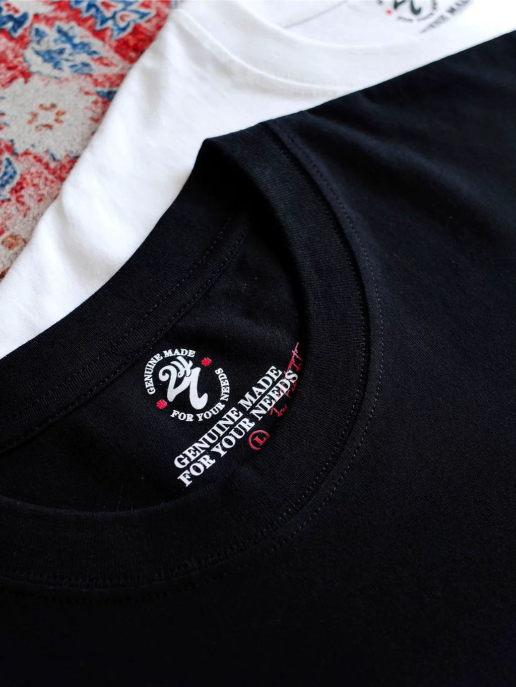 SWFI Pure Cotton Black and White Set (one Pack of Two Pieces) Short-sleeved T-shirt