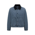 SINONOME cotton washed old corduroy French work short wide jacket cleanfit