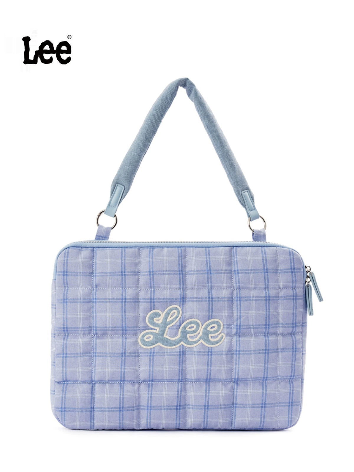 Lee Contrast Checked Tote Bag