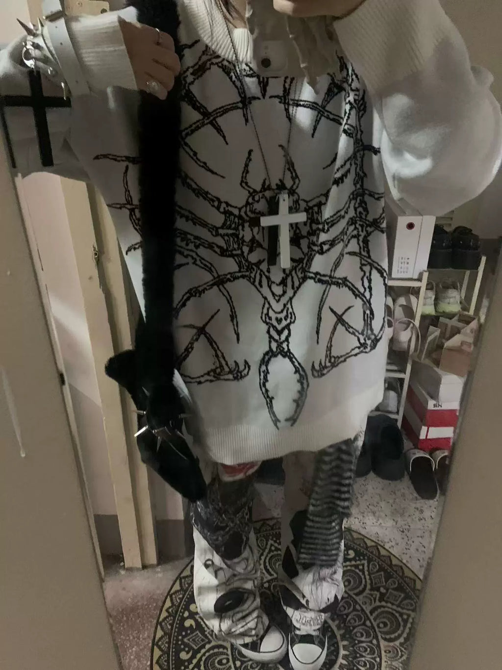 WETBODY Dark Loose Pullover Sweater