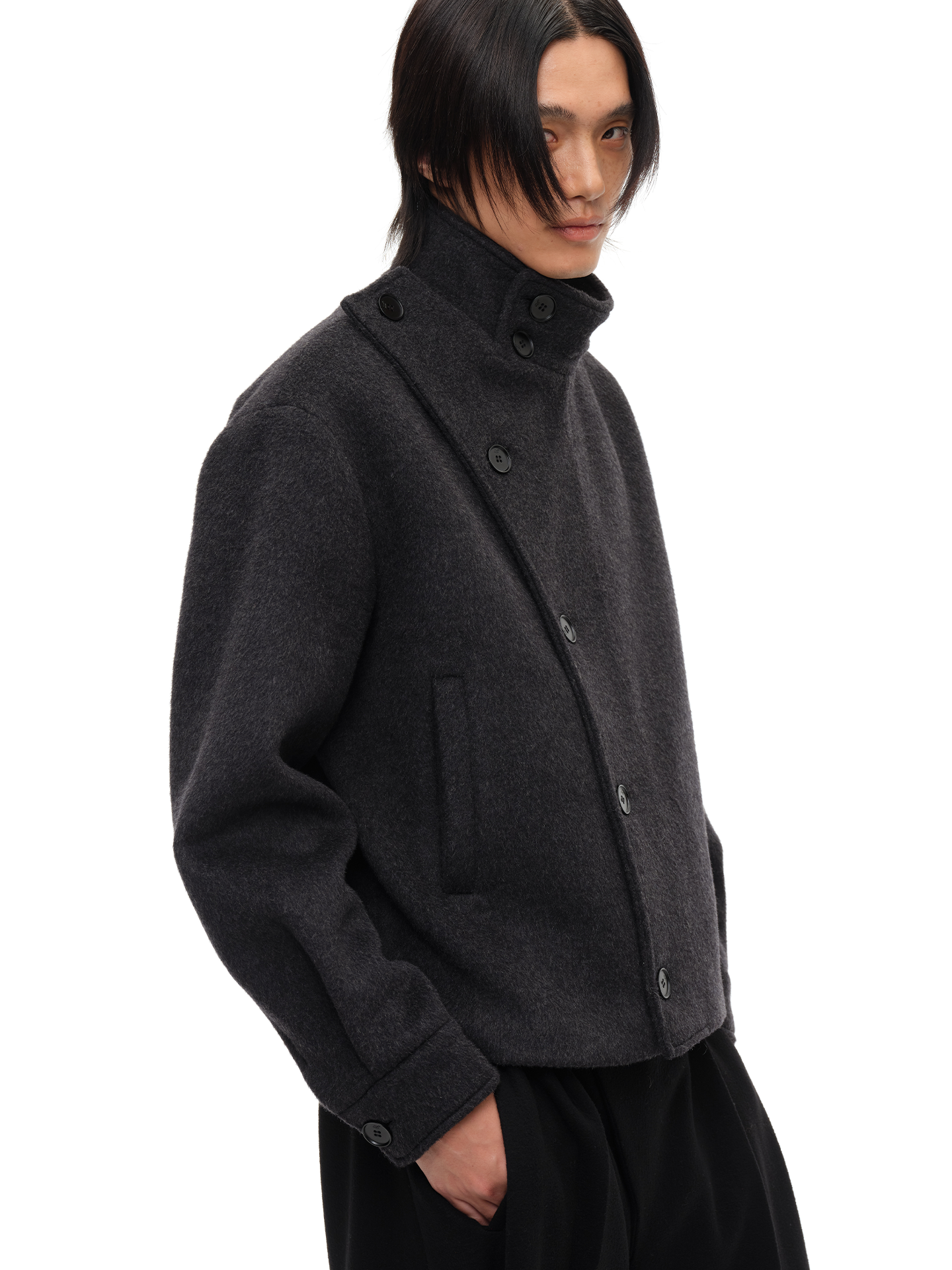 JCAESAR Lapel Button-down Jacket