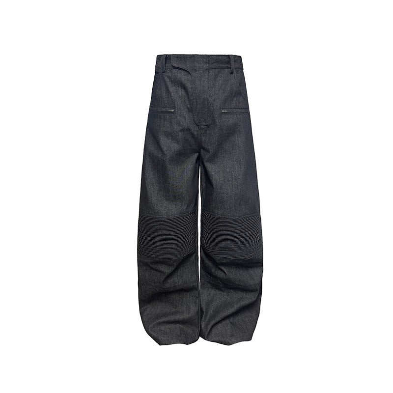 JCAESAR Retro Wide-leg Straight Jeans