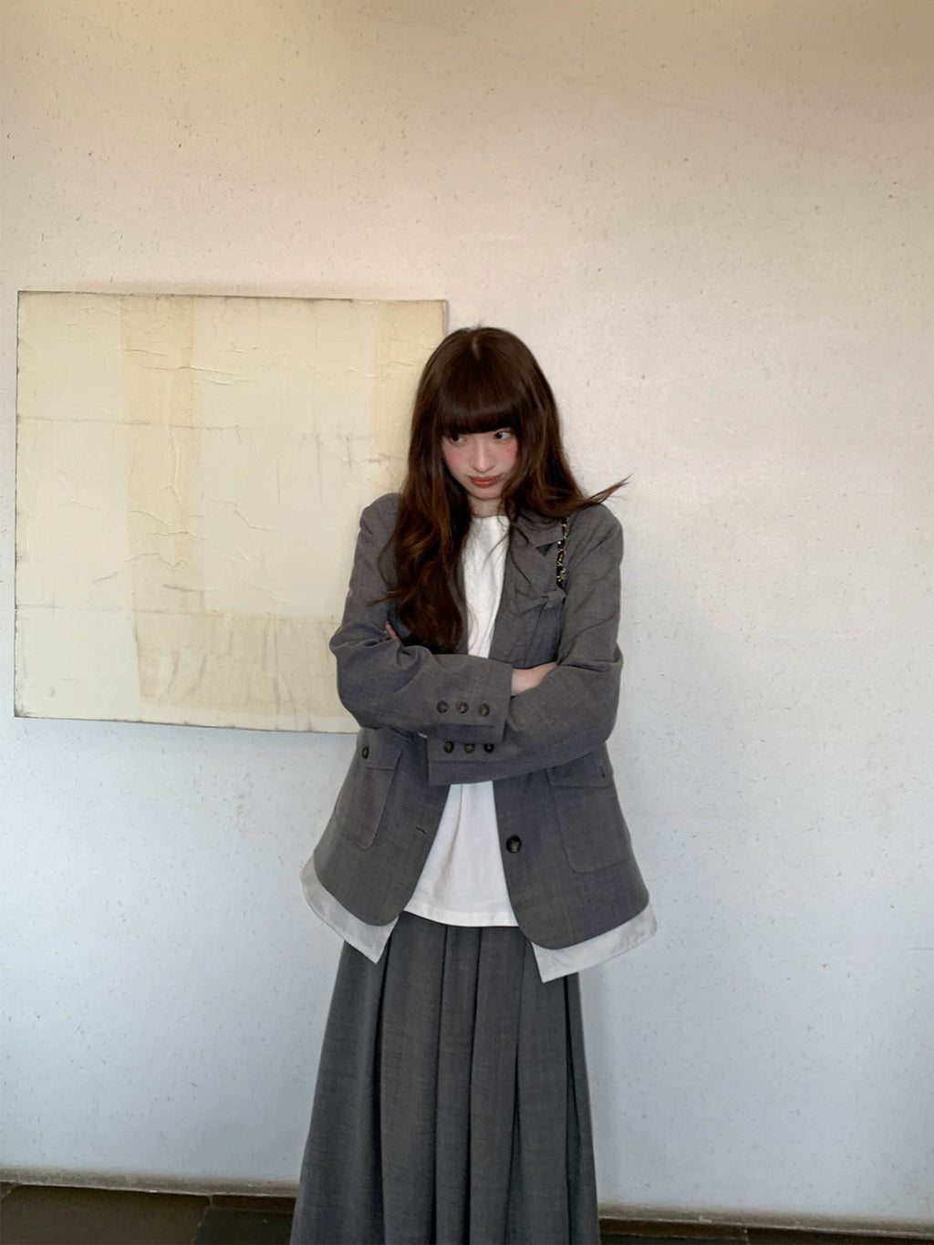 KANO Bow Blazer Skirt Suit