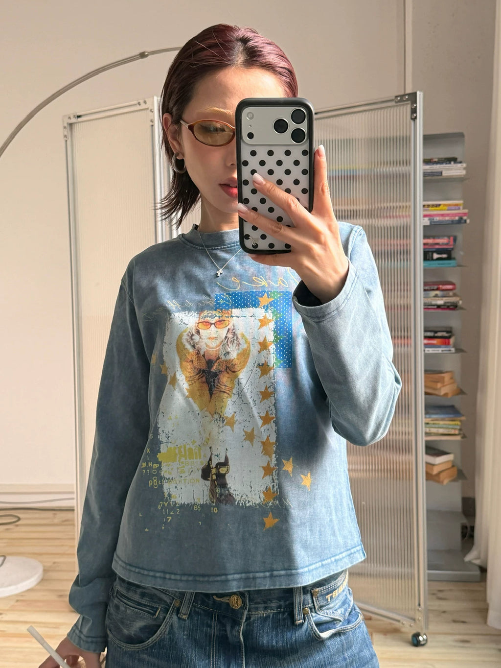MMBBT Character Print Crew Neck Casual Tee