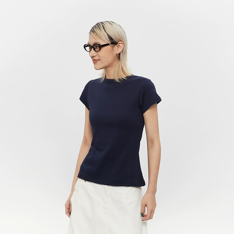 AIRHOOD Casual Slim-fit Front Shoulder Tee