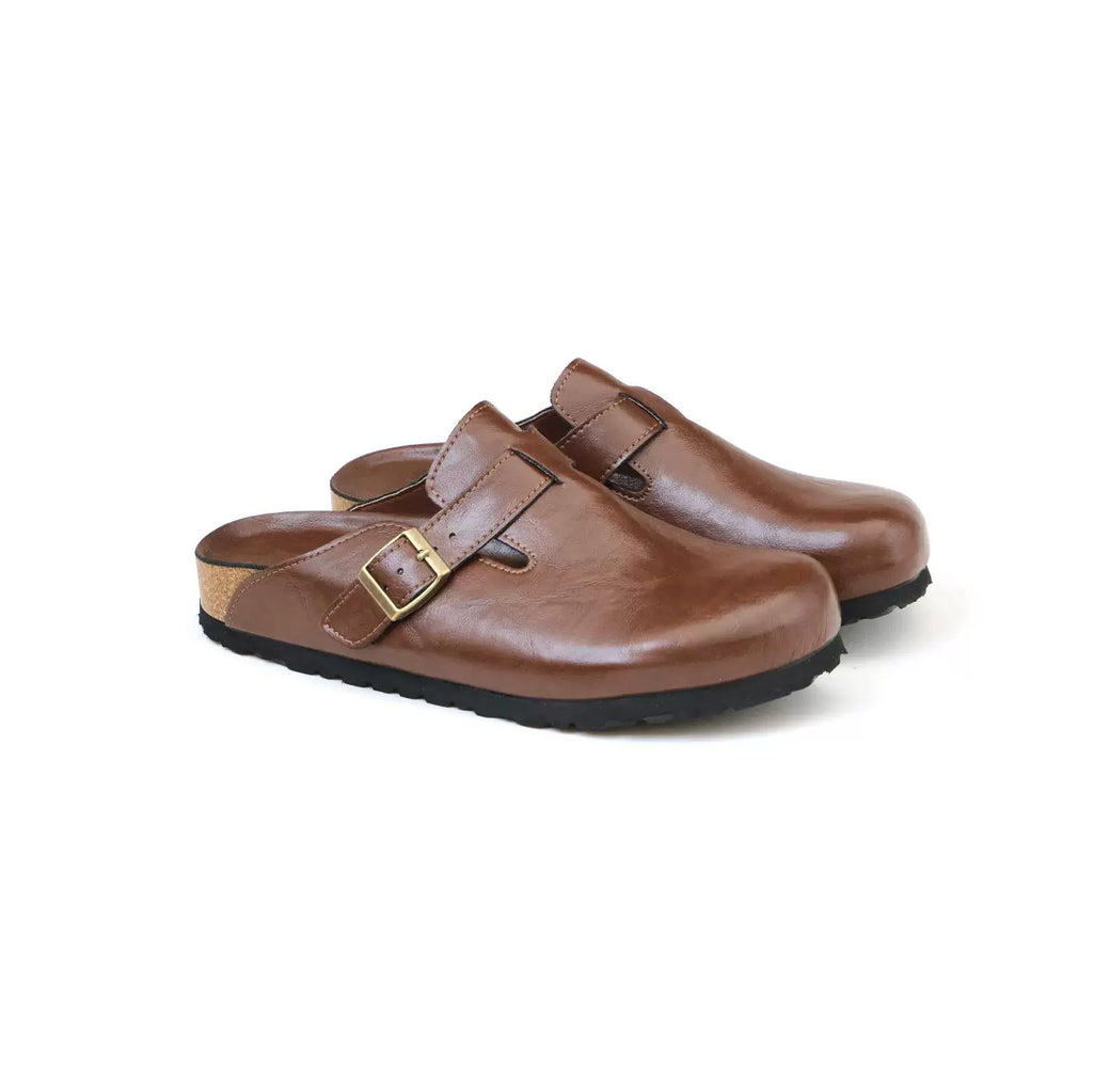 LIVINGTOWN Versatile One-pedal Half-drag Leather Shoes