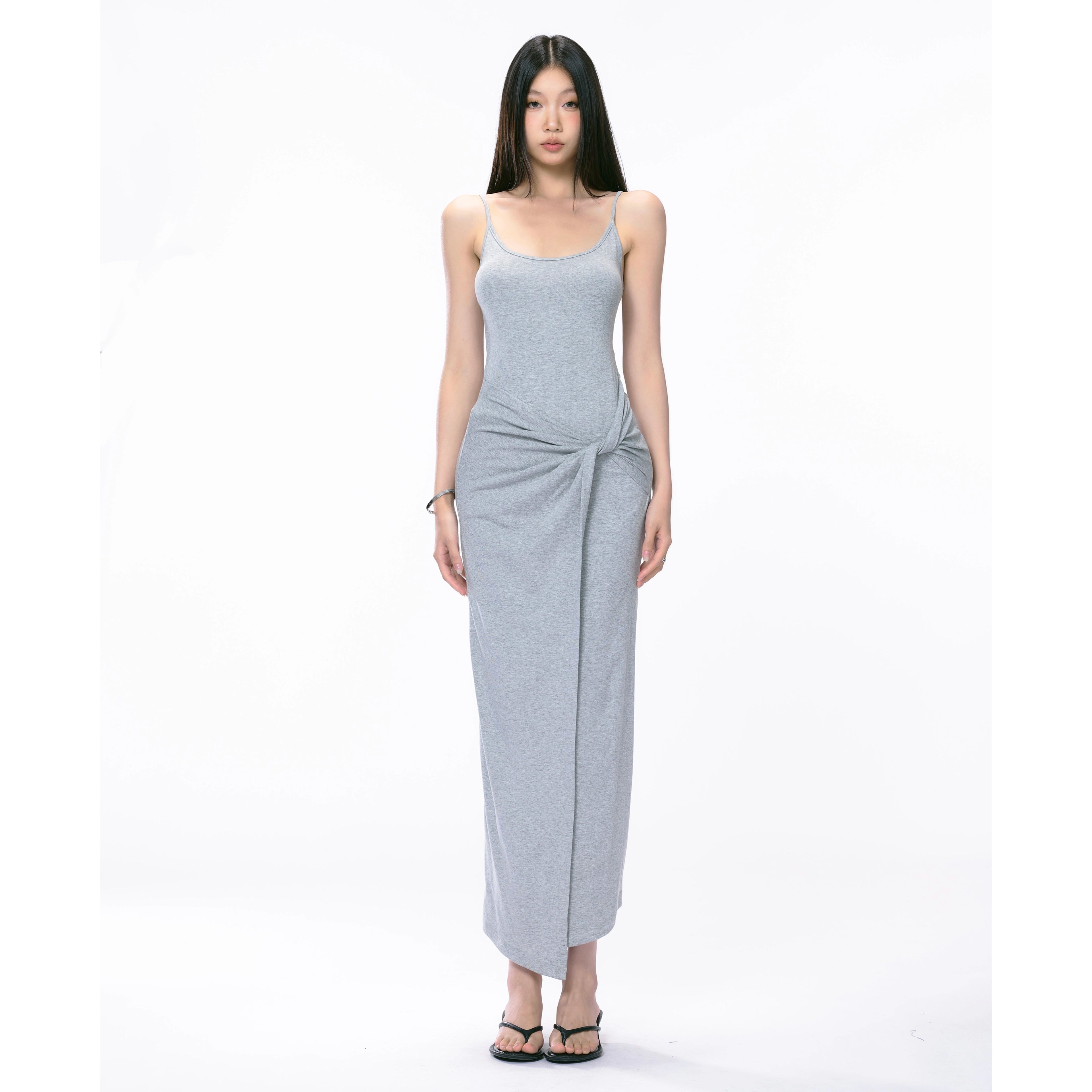 WITHMIN Pure Desire Sexy Halter Waist Thin Dress