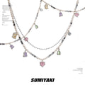 SUMIYAKI Rainbow Zircon Sweet Cool Pearl Necklace