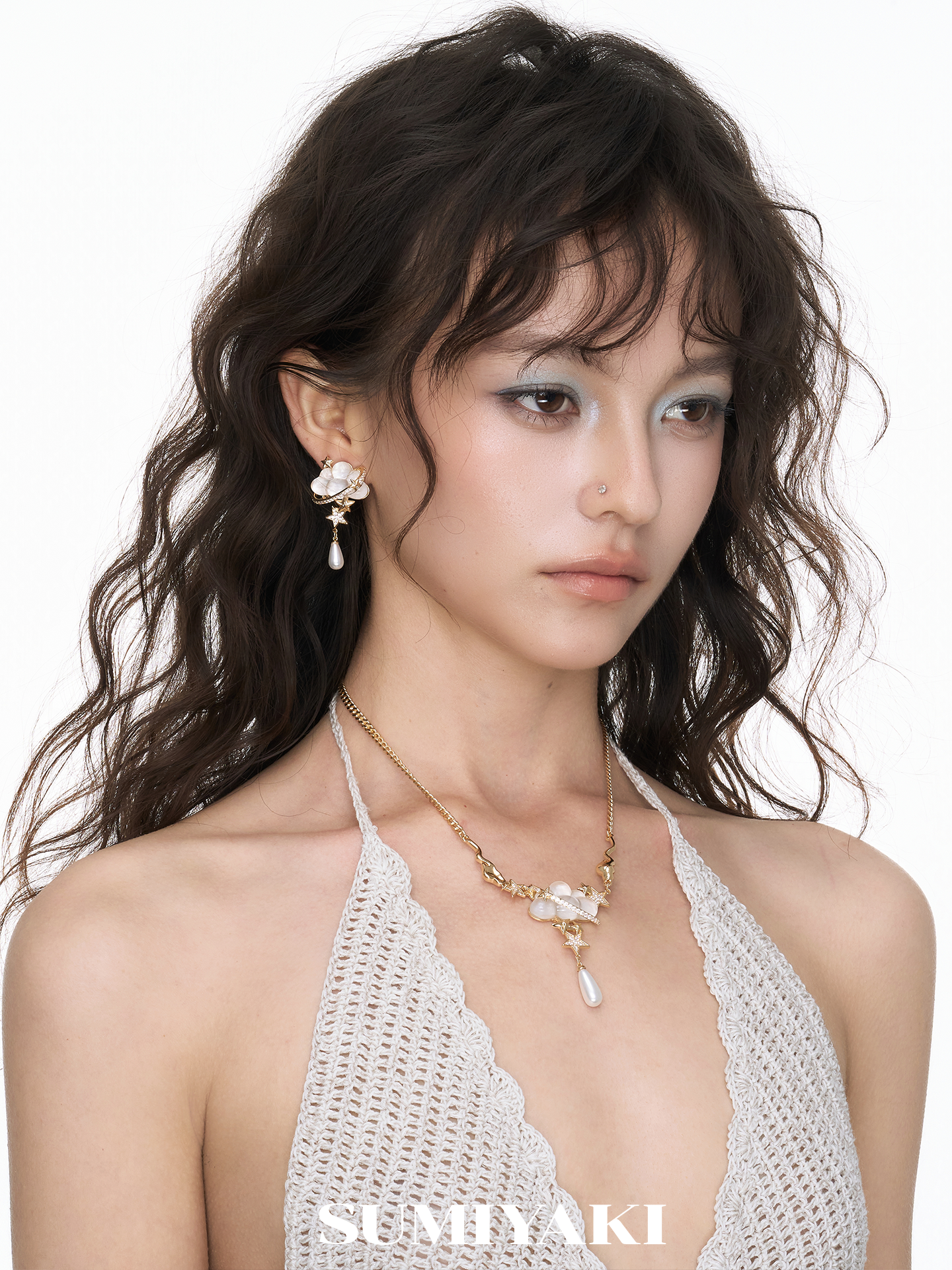 SUMIYAKI Niche Full of Diamond Star Necklace