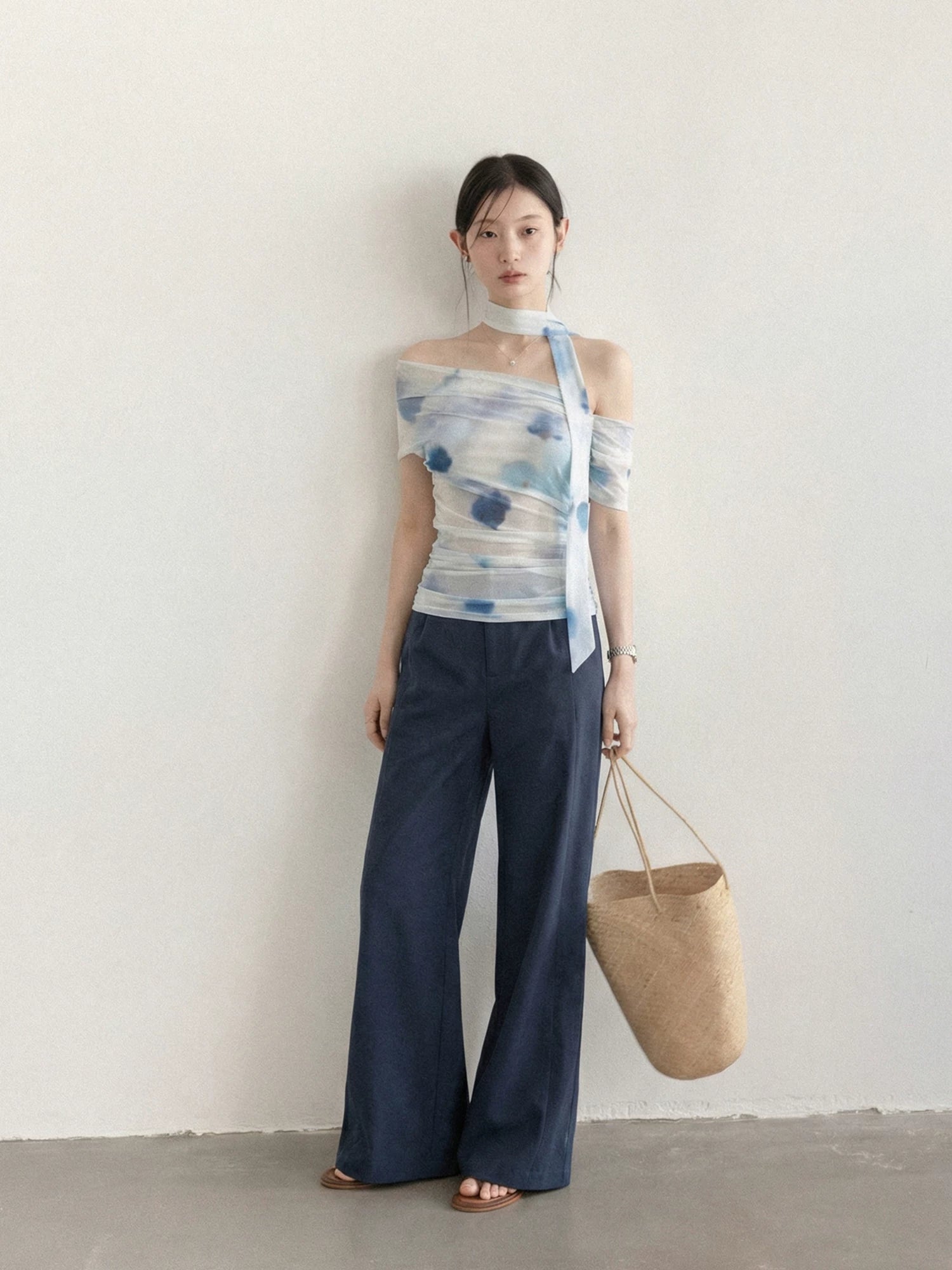 Cantonstory Casual Versatile Floral Tee
