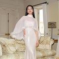 J TheChosen Turtleneck Shawl Suspender Dress