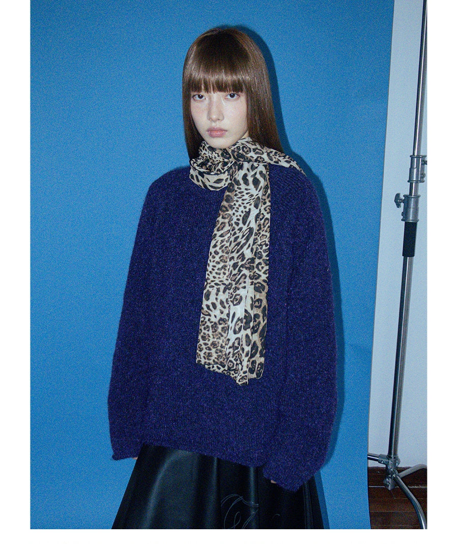 FUNKYFUN Soft Skin Warm Shoulder Sleeve Knitted Sweater