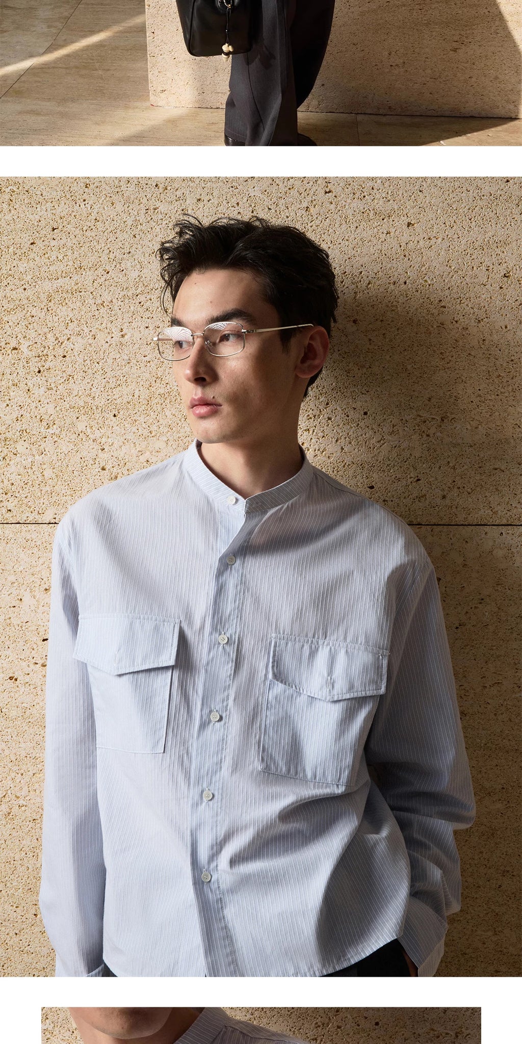 INTENT Henry Shirt Striped Shirt
