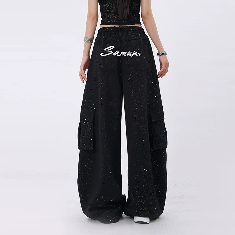 SAMUSAN Bright Drill Big Pocket Loose Tooling Sweatpants