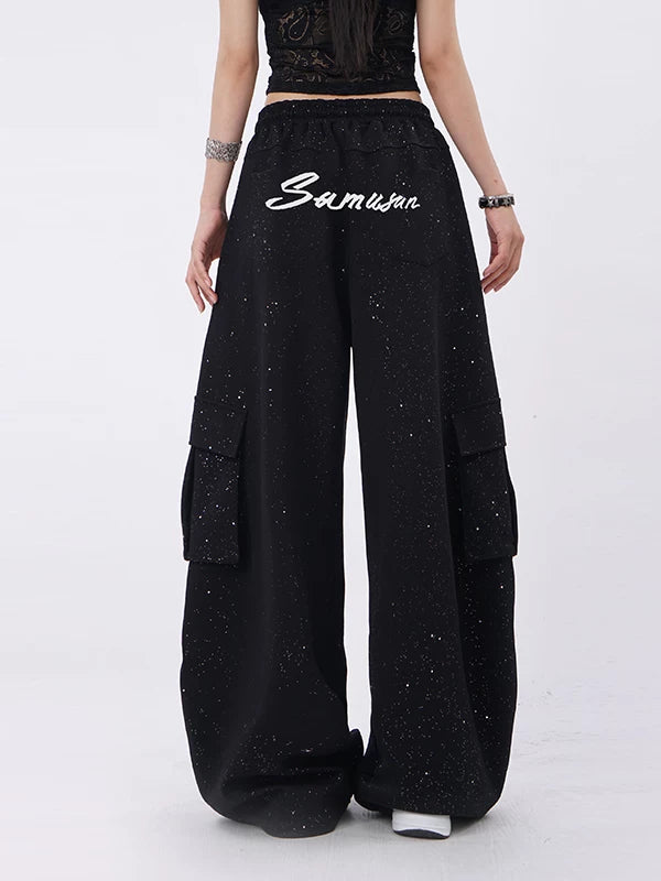 SAMUSAN Bright Drill Big Pocket Loose Tooling Sweatpants