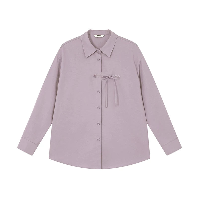 KANO Embroidered Shirt with Bow Embellishments